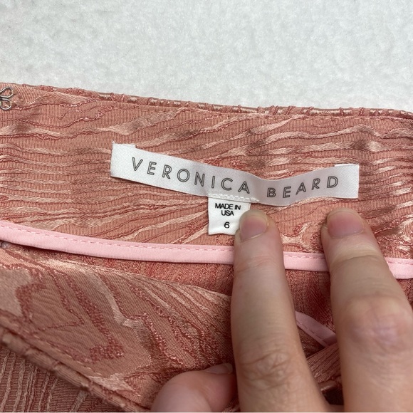 NWT Veronica Beard Pink Textured Blazer & Pants Suit Set Blazer 4 Pants 6 - Picture 10 of 13